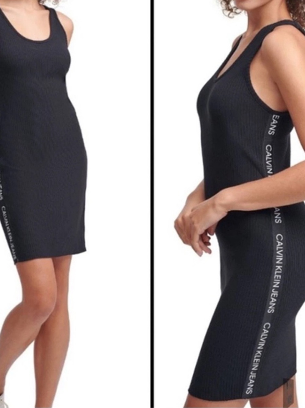 Calvin Klein Women’s Small Black Ribbed Knit Tank Dress NWT